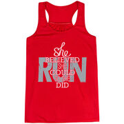 Flowy Racerback Tank Top - She Believed She Could So She Did