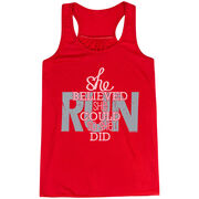 Flowy Racerback Tank Top - She Believed She Could So She Did