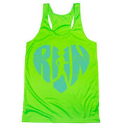 Women's Racerback Performance Tank Top - Love The Run