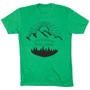 Running Short Sleeve T-Shirt - Life's Short Run Long (Mountains)