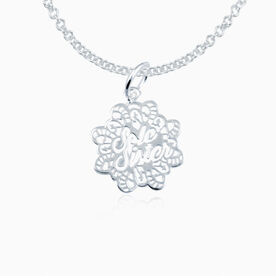 Sterling Silver Filigree Sole Sister Necklace