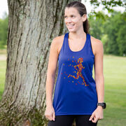 Women's Racerback Performance Tank Top - Autumn Runner Girl
