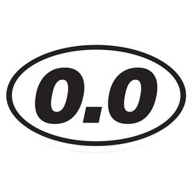 0.0 Car Magnet - White