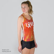 Women's Performance Tank Top - Love Tie-Dye