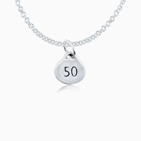 Sterling Silver Run 50 Necklace