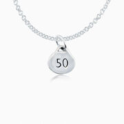 Sterling Silver Run 50 Necklace