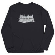 Men's Running Long Sleeve Performance Tee - Into the Forest I Must Go Running