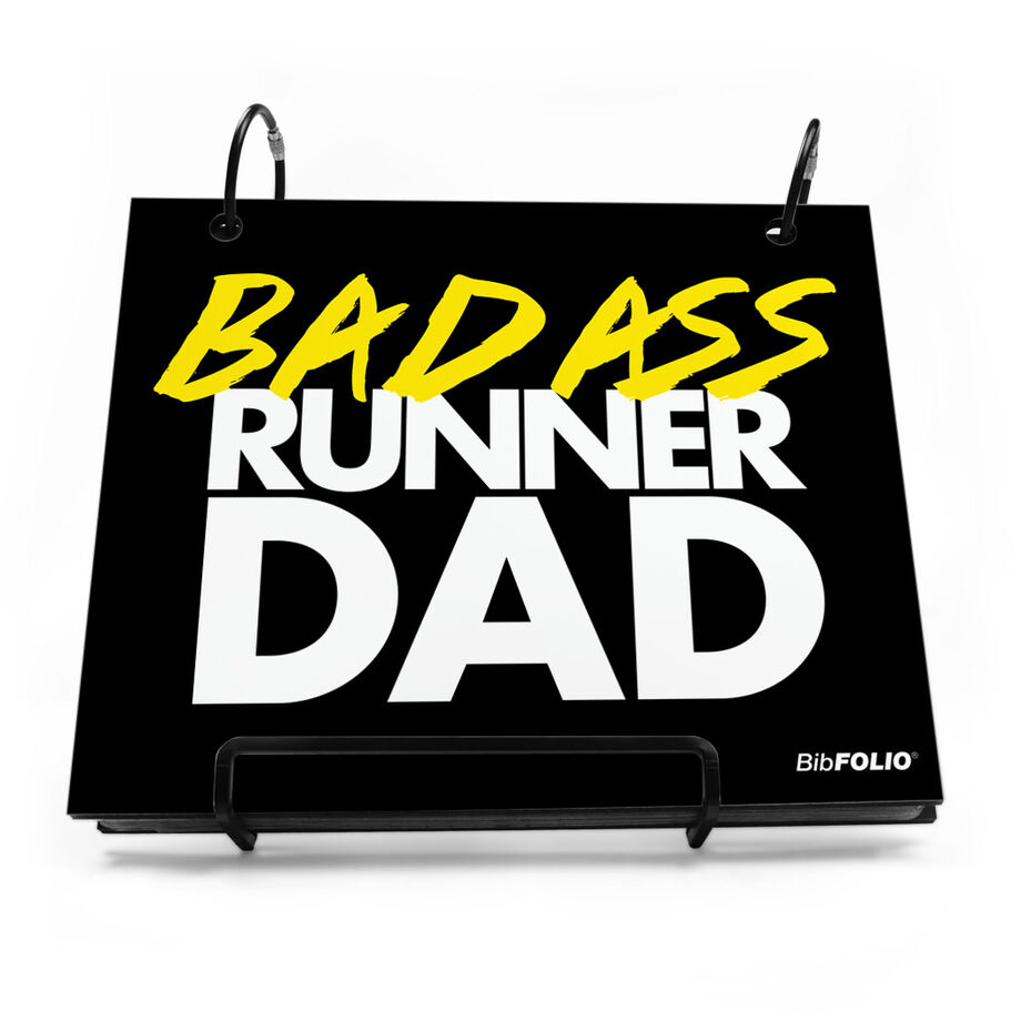 BibFOLIO&reg; Race Bib Album - Bad Ass Runner Dad - Personalization Image