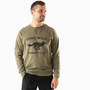 Running Raglan Crew Neck Pullover - Run Club Lone Wolf