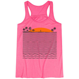 Running Flowy Racerback Tank Top - Chasing Sunsets