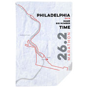 Running Premium Blanket - Philadelphia 26.2 Route