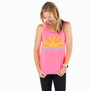 Flowy Racerback Tank Top - Here Comes The Sun