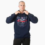 Statement Fleece Hoodie - We Run Free Because Of The Brave
