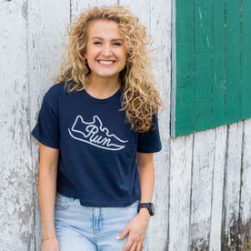 Running Short Sleeve Crop Tee - Run Shoe