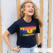 Running Short Sleeve Crop Tee - Happy Hour