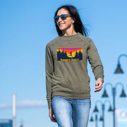 Running Raglan Crew Neck Pullover - Happy Hour