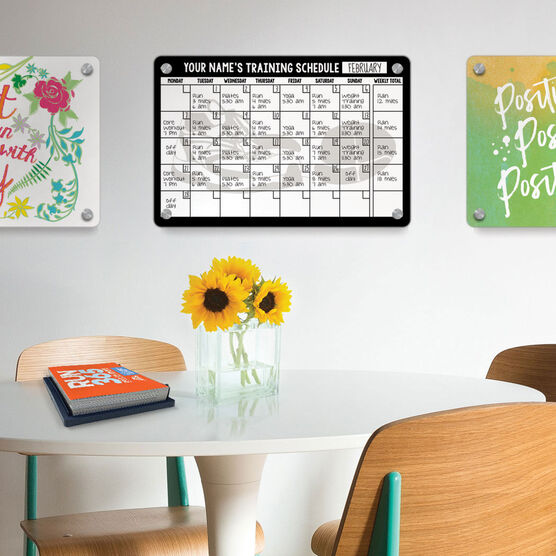 Running 18 X 12 Wall Art Personalized Dry Erase Training Calendar