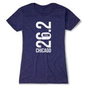 Women's Everyday Runners Tee - Chicago 26.2 Vertical