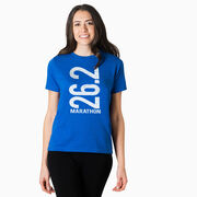 Running Short Sleeve T-Shirt - 26.2 Marathon Vertical 