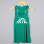 Flowy Racerback Tank Top - Gone For a Run&reg; White Logo