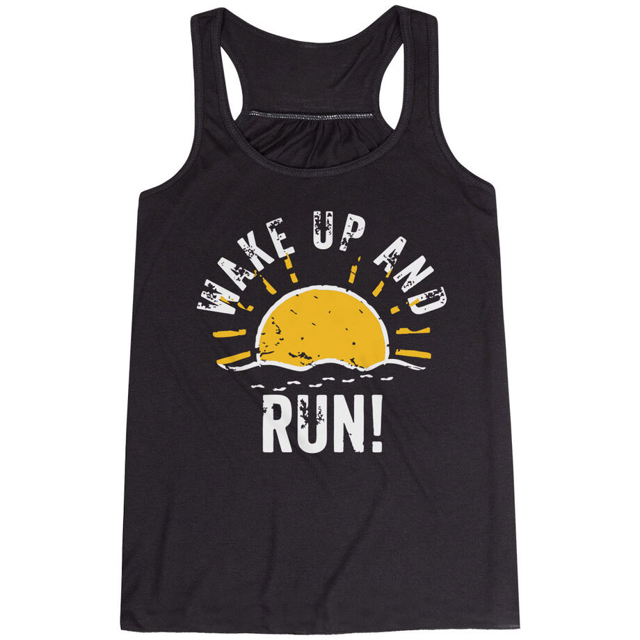 Flowy Racerback Tank Top - Wake Up And Run