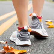 Costume Ankle Socks - Run Now Gobble Later Turkey