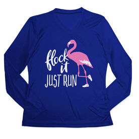 Women's Long Sleeve Tech Tee - Flock It Just Run