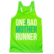 Women's Racerback Performance Tank Top - One Bad Mother Runner (Bold)