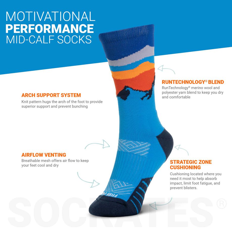 Socrates® Mid-Calf Performance Socks - Free & Wild