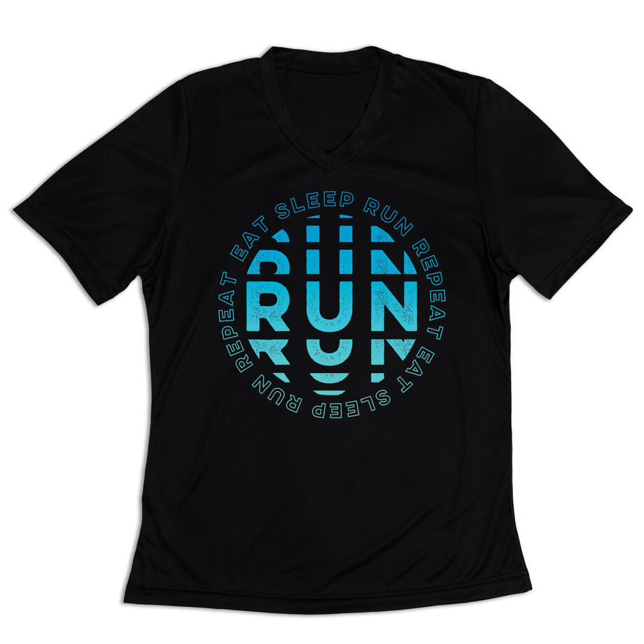 Women's Short Sleeve Tech Tee - Eat Sleep Run Repeat