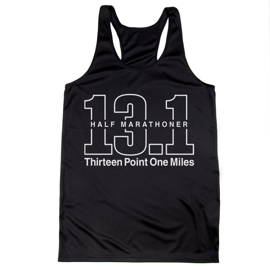 Women's Racerback Performance Tank Top - Half Marathoner 13.1 Miles