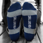 Socrates&reg; Woven Performance Socks 26.2 You've Got This! (Navy)