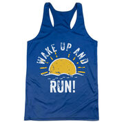 Women's Racerback Performance Tank Top - Wake Up And Run