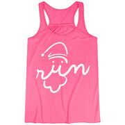 Flowy Racerback Tank Top - Santa Run Face