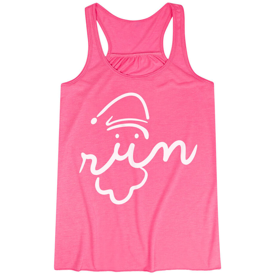 Flowy Racerback Tank Top - Santa Run Face