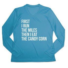 Women's Long Sleeve Tech Tee - Then I Eat The Candy Corn