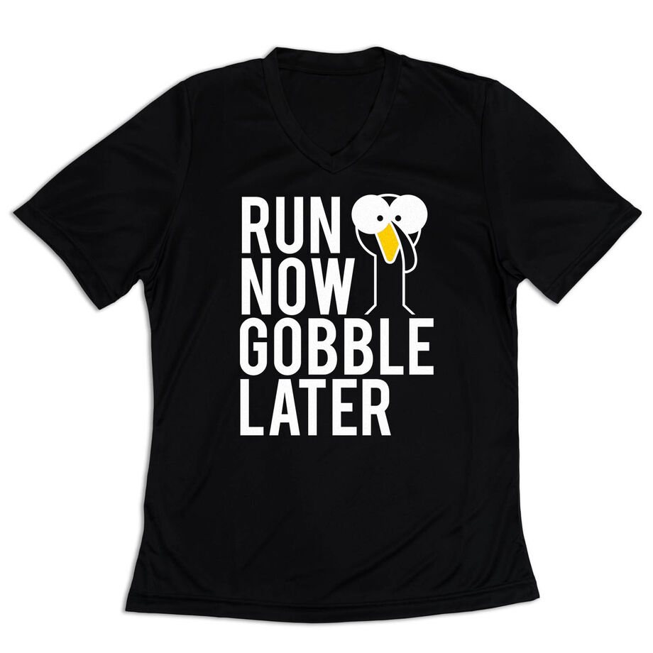 Women's Short Sleeve Tech Tee - Run Now Gobble Later (Bold)