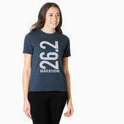 Running Short Sleeve T-Shirt - 26.2 Marathon Vertical 