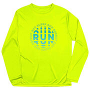 Men's Running Long Sleeve Performance Tee - Eat Sleep Run Repeat