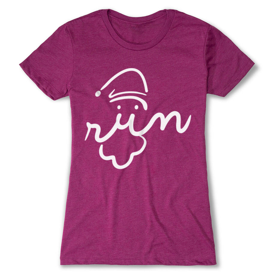 Women's Everyday Runners Tee - Santa Run Face