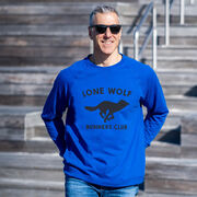 Running Raglan Crew Neck Pullover - Run Club Lone Wolf