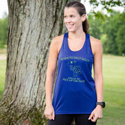 Women's Racerback Performance Tank Top - Born to Dilly Dally