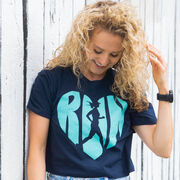 Running Short Sleeve Crop Tee - Love The Run