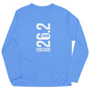 Men's Running Long Sleeve Tech Tee - Chicago 26.2 Vertical