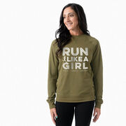 Running Raglan Crew Neck Pullover - Run Like A Girl® Road