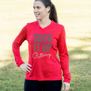Women's Long Sleeve Tech Tee - Suck It Up Buttercup