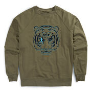 Running Raglan Crew Neck Pullover - Eye Of The Tiger