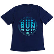 Women's Short Sleeve Tech Tee - Eat Sleep Run Repeat