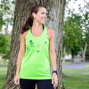 Women's Racerback Performance Tank Top - Let's Run Lucky