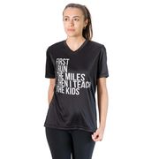 Women's Short Sleeve Tech Tee - Then I Teach The Kids